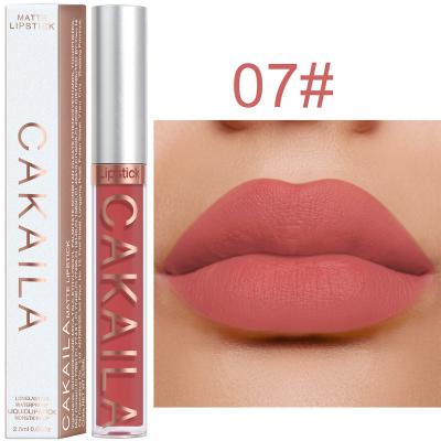 China CAKAILA Stay Hot Makeup Super Bright Lipcolor Best Long Lasting Waterproof Matte Liquid Lipstick Nude Lipgloss Brown Lipstick for sale