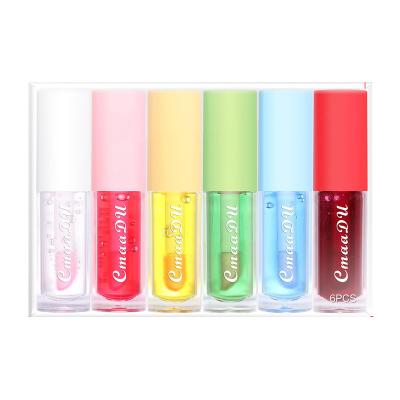 China CmaaDu 6pcs Fruit Lip Gloss Set Glossy Tubing Nourish To Reduce Fine Lines Lip Dryness Lip Care Flavored Organic Moisturize Lip Gloss for sale