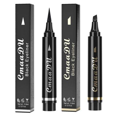 China CmaaDu Waterproof Branded Eye Liner Pencil Eyes Make Up Cosmetics Factory Vegan Easy-glide Tip Felt Thin Matte Liquid Makeup Black Eyeliner for sale