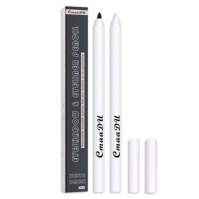 China Wholesale Waterproof Retractable Pen Set Makeup Crayon Vegan Makeup Matte White Black Waterproof Eye Liner Gel Eyeliner CmaaDu for sale