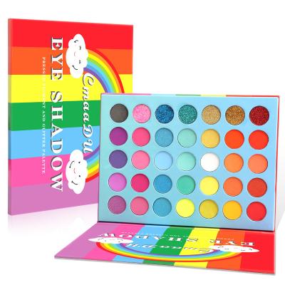 China Rainbow HOT Palette Waterproof Dye Eyeshadow Pearl Beauty Maquillaje Paleta De Sombra De Ojos de 35 Colors CmaaDu Makeup Cosmetics for sale