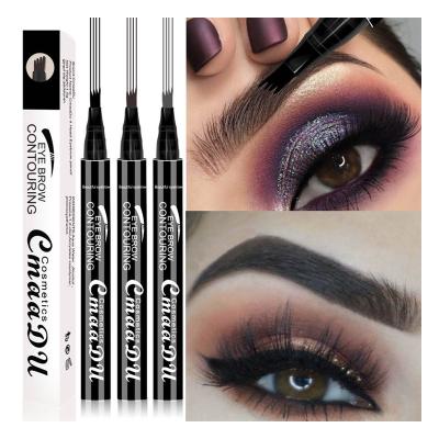 China CmaaDu 3 Color Thin Waterproof Eyebrow Pen Makeup Wholesale Eye Brow Tint Tattoo Dye Waterproof Liquid Trimmer Extension Waterproof Eyebrow Pencil for sale