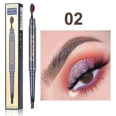 China CmaaDu 5 Color Waterproof Dual Color Waterproof Eyebrow Trimmer Pen Tattoo Eyebrows Lifting Styling Wholesale Makeup Pen Brown Master Eyebrow Pencil With Brush for sale