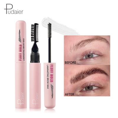 China Transparent Layering Kit Eyebrow Brush Glue Eyebrow Pomade Waterproof Head Pudaier 2023 NEW Double Shaping Styling Wax Eyebrow Gel Cream for sale