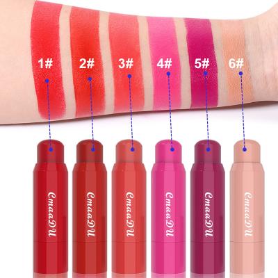 China CmaaDu Waterproof 3 in 1 lipstick blush lip cream simple face cheek tint blush makeup soft pink eyeshadow blush blush stick for sale