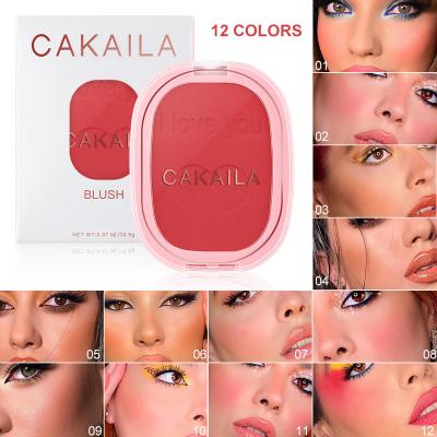 China CAKAILA Face Massage Blush Waterproof Buildable Cutout Bronzing Makeup Palette Palette Single Women Pressed Sprinkle Baked To Make Up Blush for sale