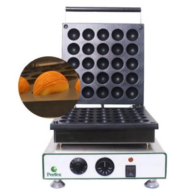 China Thermostat 5cm Large Adjustable Pancake Maker Machine Mini Waffle Ball Pancake Snack Machine 25 Balls for sale