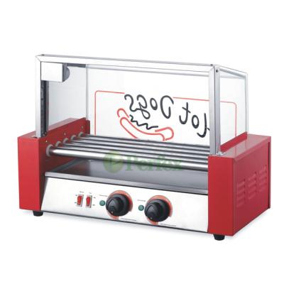 China High Efficiency Perfex Rolling Hot Dog 9 Rollers Stainless Steel Commercial Electric Hot Dog Machine for sale