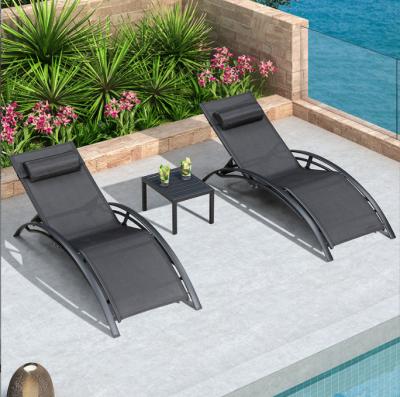 China Modern Outdoor Modern Foldable Multifunctional Pool Garden Beach Lounger for sale