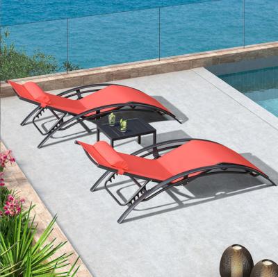 China Modern Cheap Outdoor Beach Beds Lounger Pool Stackable Sun Sofa for sale