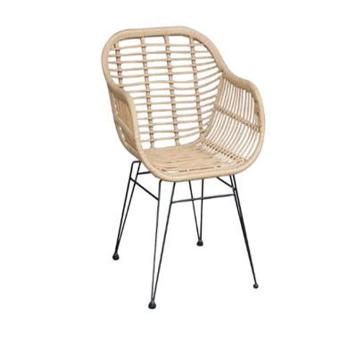 China Modern Outdoor Furniture Rattan Chair Fashion Rattan Hotel Restaurant Courtyard Garden Chair for sale