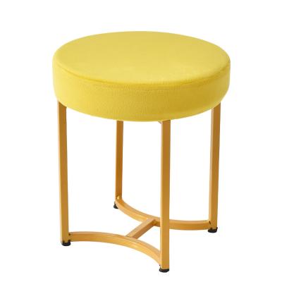 China Detachable Modern Popular Stain Metal Stool Round Dressing Table Cover Makeup Stool for sale