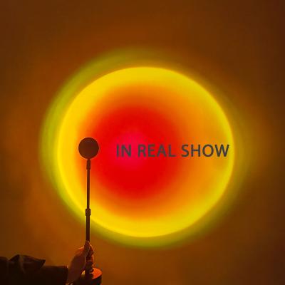 China Newest Modern Minimalist Design Sunset Atmosphere Lamp 23cm 53cm Projected Floor Lamp Sunset Light For Indoor for sale