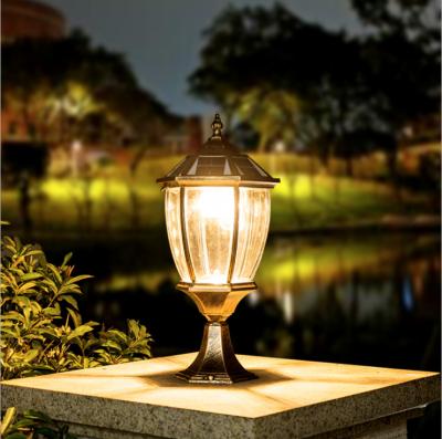 China Waterproof Outdoor Garden Lantern Light Electric Power Led Solar Powered Led Solar Garden Post Lights for sale