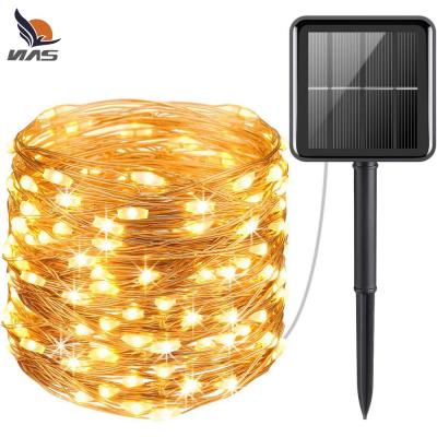 China Squar NAAISI 10m Led Solar Christmas Tree Lights Holiday Lighting Solar Led String Lights Outdoor Wholesale For Christmas Decoration for sale