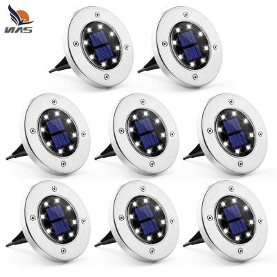 China Easy Replace Battery Patio Lawn Pathway Park Water Resistant Landscape Ground Lighting 4 LED Decoration Outdoor Solar Garden Light 12 LED 16 LED for sale