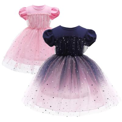 China New Arrival Kids Dress Girl Bowknot Design Kids Tulle Breathable Princess Party Dresses For Girls for sale