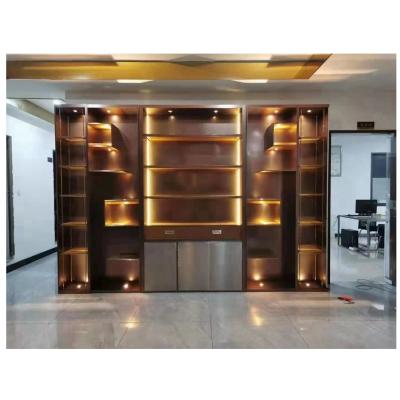 China Adjustable (Height) Customized Indoor Metal Screen Divider Room Stainless Steel Home Divider TV Cabinet Partition for sale