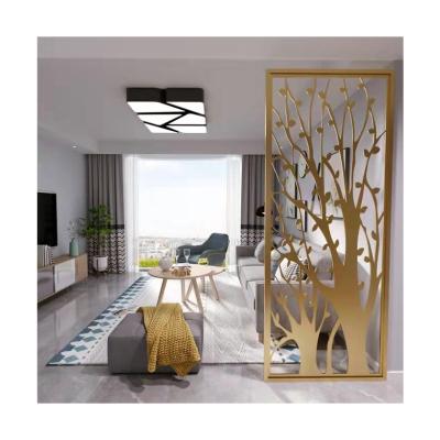 China European style luxury hotel light restaurant decorative stainless steel room divider screens for sale