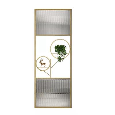 China New Classic/Postmodern Decorative Black Mirror Metal Panel Folding Screen Design Room Divider Stainless Steel Interior Partition Wall for sale