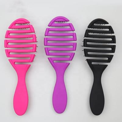 China Waterproof Fashion Plastic Detangling Detangler Strong Women's Detangle Hair Brush For Sale for sale