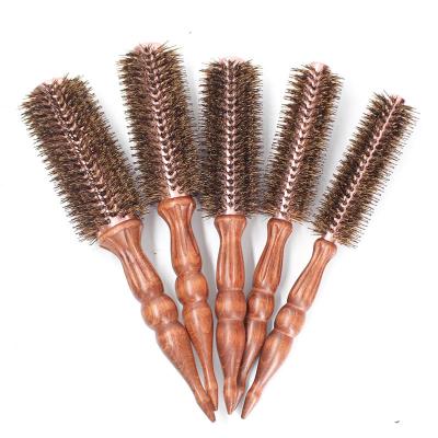 China Round Promotion Premium Salon Quality Wooden Handle Round Hair Boar Brushes for sale