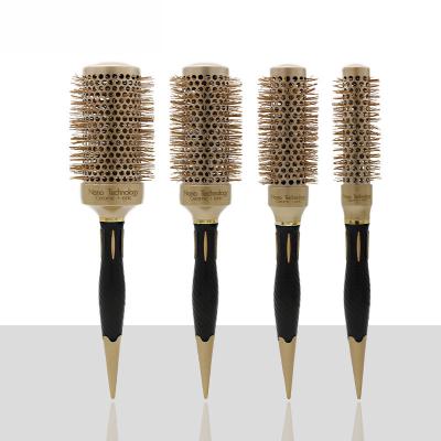 China Boar Bristle Hair Brush Bristle Hair Brush Home Plastic Round Ceramic Hair Brush for sale