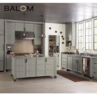 China Modular minimalist MDF/plywood kitchen lacquer PVC membrane kitchen shaker cabinet kitchen cabinet cabinet for sale