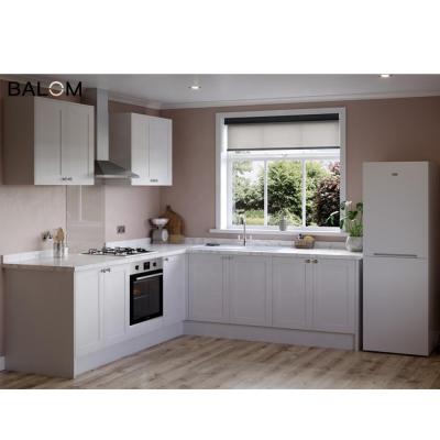 China New BALOM 2022 Solid Wood Modern Matte Melamine Customized White Cabinets in Kitchen for sale