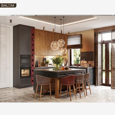 China High Quality Modern Pure Color Balom Kitchen Cupboard Modular Countertop Modern Modular Cabinet for sale