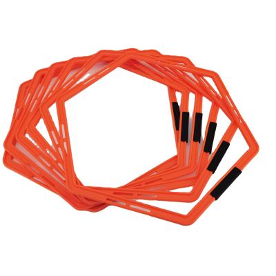 China Portable Agility Rings Tangle Free Hexagon Agility Ladder With Hex Ring Grid For Agility Work Strong Footwork Enhancement for sale