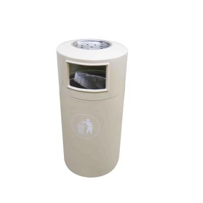 China Without Lid Outdoor Fiberglass Trash Can Park Recycling Garbage Bin Factory Price Trash Can for sale