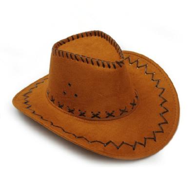 China High Quality Outdoor Performance Great Outdoor Performance Gutter Prairie Travel Brim Felted Hat Knight Suede Cowboy Hats for sale