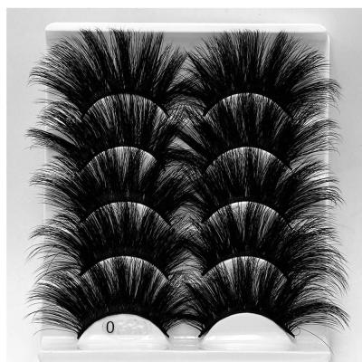 China New Style 25mm Long Natural 3D Mink Eyelashes 3D False Eyelashes Thick Fluffy Thick Natural Makeup Mink Eyelashes for sale