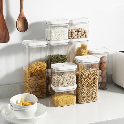 China Food Container Lids Air Container Sustainable Kitchen Cereal Easy Open Seal Jar Tight Sealed Dry Storage Containers for Pantry Organization for sale