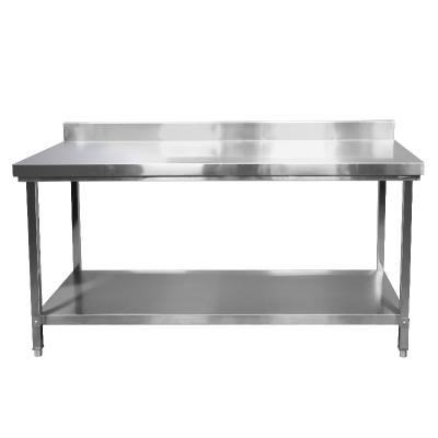 China Restaurant kitchen work table with backsplash stainless steel commercial equipment for restaurants/hotels workbench for sale