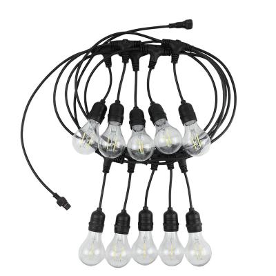 China Garden patio led string light with A60 2W/4W bulbs as outdoor waterproof decorative light 16FT 32FT for to create romantic atmosphere for sale