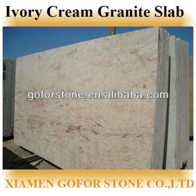 China Natural Polished Ivory Cream Granite Slab Granite Slab for sale