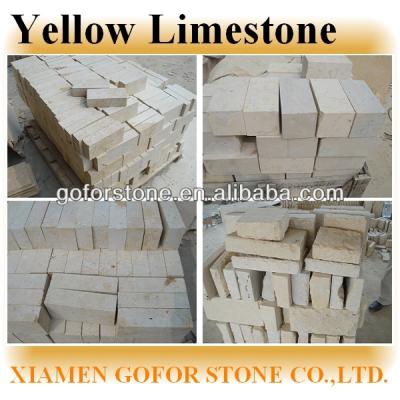 China Widely used in building construction & decoration lime yellow brick for sale