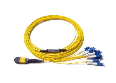 China 12 Core 0.9mm MPO-LC Fiber Optic Patch Cords for sale