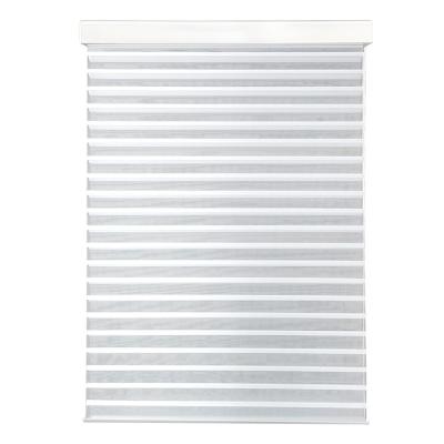 China New Arrival Smart Electric Roller Double-Layer Square Soft Gaze Vertical Venetian Blinds For Living Room for sale