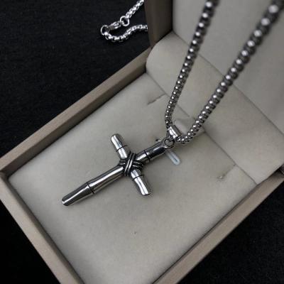 China High Quality Cross Necklace Men's Stainless Steel Personalized Men's Gift Eco-Friendly Jewelry Never Fade for sale