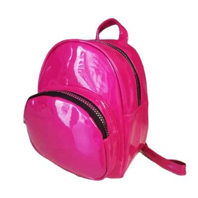 China Waterproof Patent Leather Mini Backpack Jelly Children's Stylish And Versatile Radiant Purse for sale