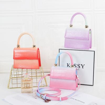 China Hot Selling Fashion Small Fashion Mini Handbag Pure Graffiti Ladies PU Colorful Girls Purse Bags for sale