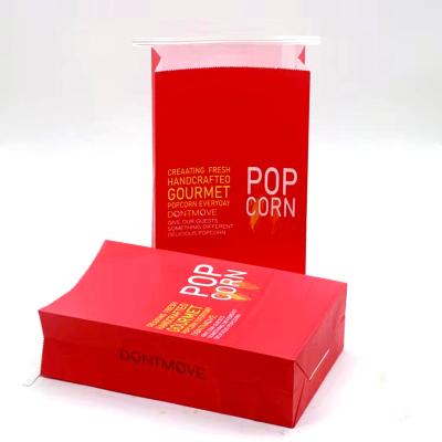 China Biodegradable Professional Cinema Popcorn Custom Paper Bag for sale