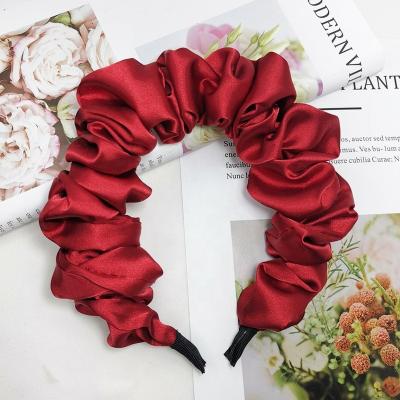 China Wave Regular Hot Sale Latest Wrinkle Hair Scrunchies Designed Cute Headband Lady Hair Accessories Women for sale