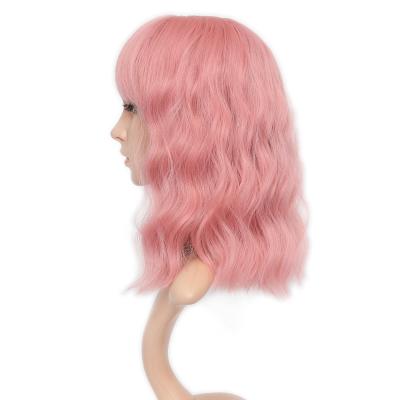 China Water Wave Synthetic Luxury Deep Red HD Fiber Soft Thick Thick Sheer Barely Shedding Premium Wigs for sale