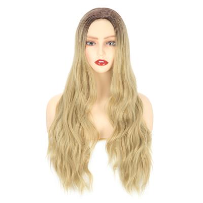 China Wholesale Synthetic Wavenatural Blonde Barely Shedding Thick Soft Hair 30 Inches Wigs for sale