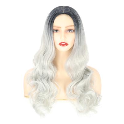 China Long Custom Hair Heat Resistant Barely Shedding Thick Straight Soft Curly Kinky Curly Synthetic Wigs For White Women for sale