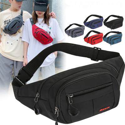 China Wholesale High Quality Custom Running Gym Fanny Pack Waist Bags Logo Large Capacity Waterproof Canvas Fashion Outdoor Sports for sale